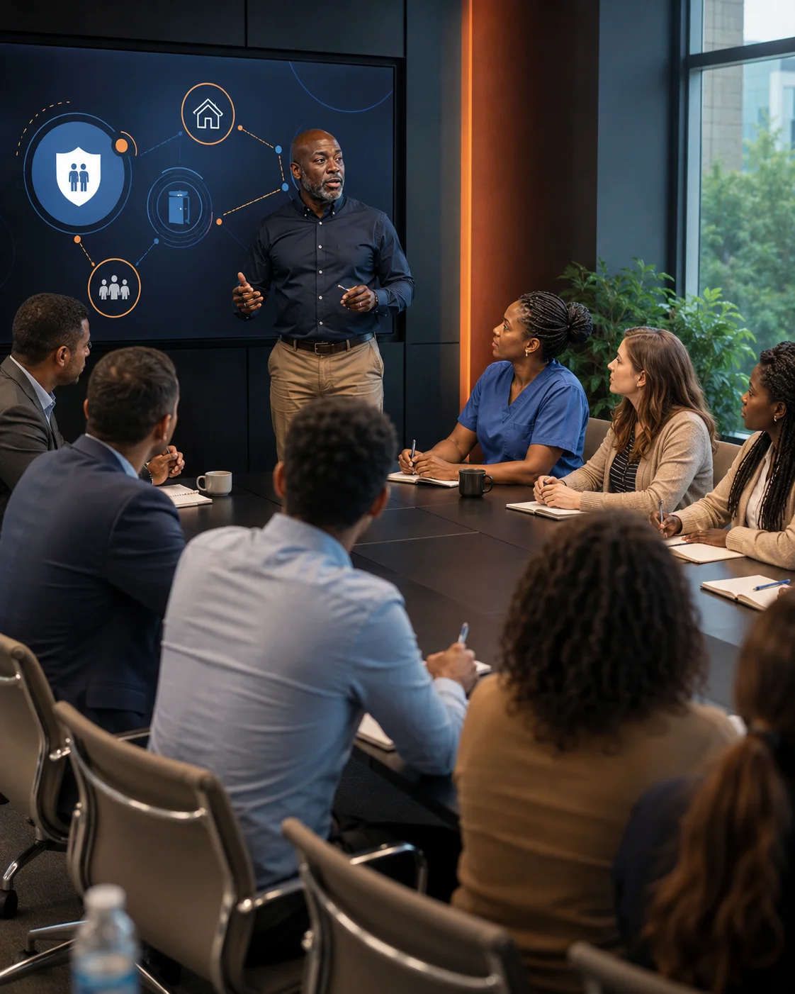 Security awareness instructor teaching a practical preparedness course