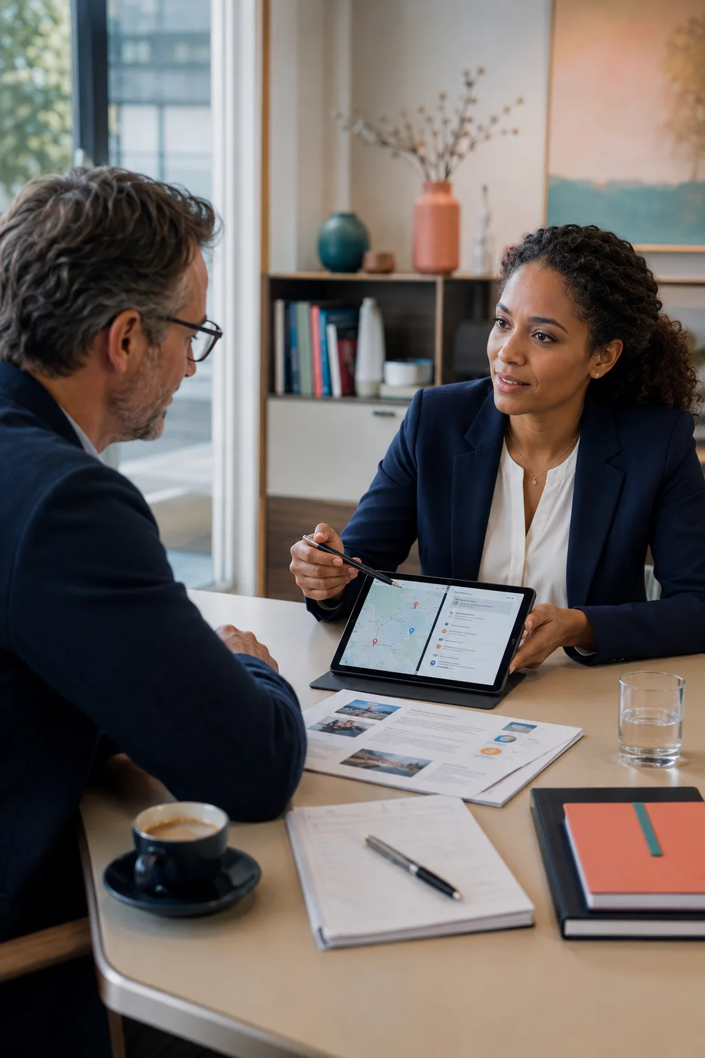 Client discussing a field research assignment with an EAMN consultant