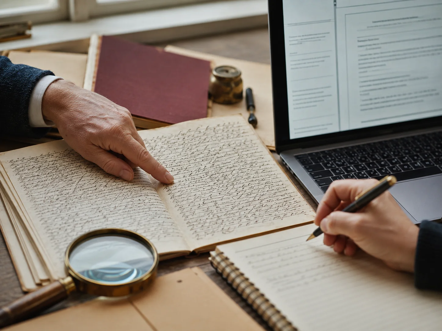 close review of Sütterlin handwriting and digital transcription